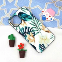 قاب پشت گلسی طرح برگ iPhone 12 Pro Max