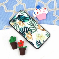 قاب پشت گلسی طرح برگ iPhone 6/6s