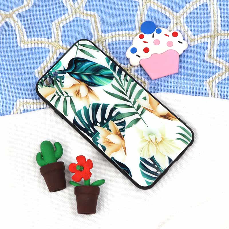 قاب پشت گلسی طرح برگ iPhone 6/6s