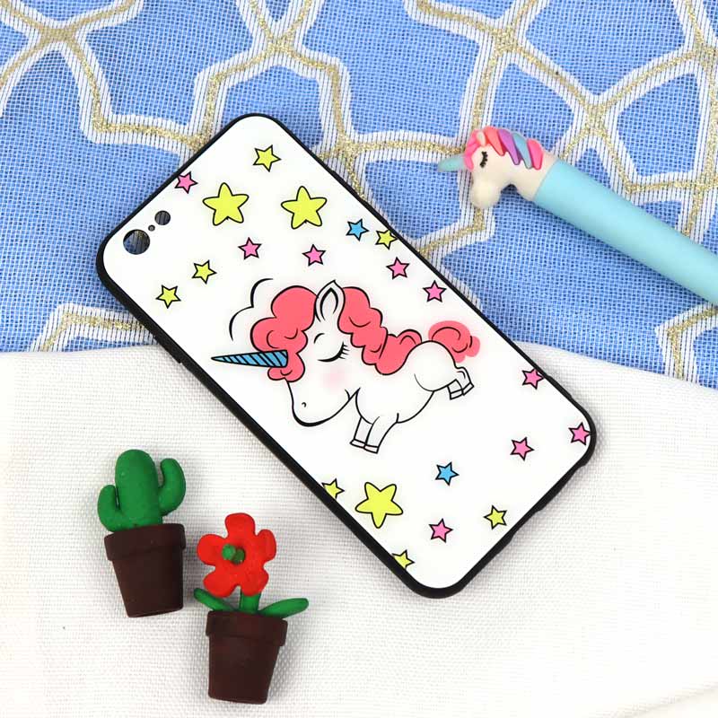 قاب پشت گلسی طرح یونیکورن iPhone 6/6s