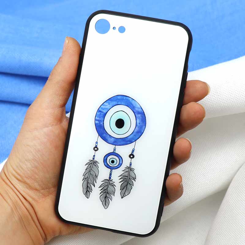 قاب پشت گلسی طرح چشم و نظر iPhone 7/8