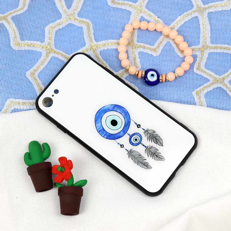 قاب پشت گلسی طرح چشم و نظر iPhone 7/8