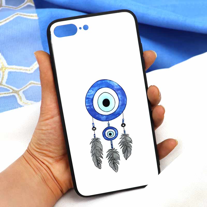 قاب پشت گلسی طرح چشم و نظر iPhone 7 Plus / 8 Plus