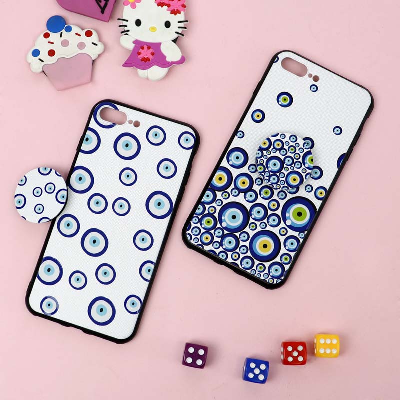 قاب فانتزی برجسته + پاپ سوکت طرح چشم و نظر آیفون iPhone 7 Plus / 8 Plus سری D