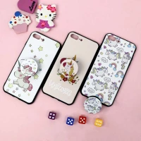 قاب فانتزی برجسته + پاپ سوکت طرح یونیکورن آیفون iPhone 7 Plus / 8 Plus سری D