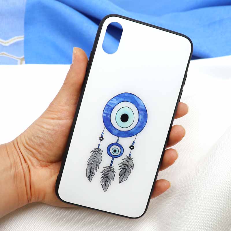 قاب پشت گلسی طرح چشم و نظر iPhone XS Max