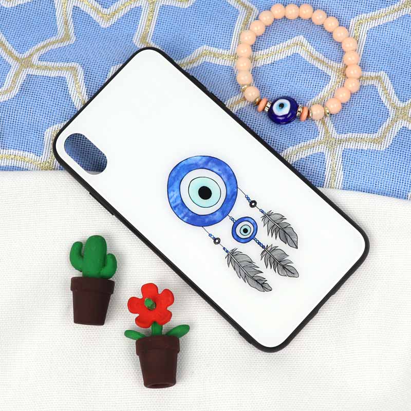 قاب پشت گلسی طرح چشم و نظر iPhone XS Max