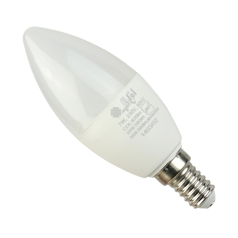 لامپ شمعی اشکی 7 وات مات افراتاب AF-C37-7W پایه E14