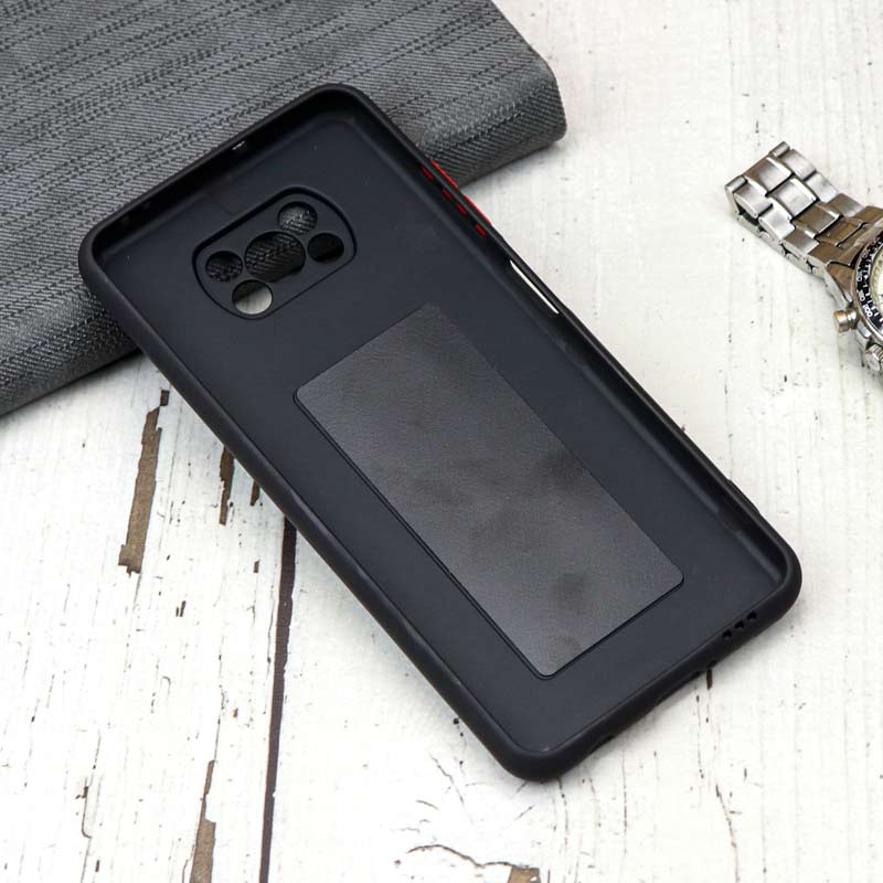قاب محافظ لنزدار ضد ضربه هولدر کشویی مگنتی Xiaomi Poco X3 مشکی