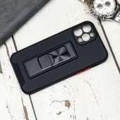 قاب محافظ لنزدار ضد ضربه هولدر کشویی مگنتی iPhone 12 مشکی