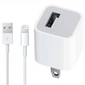 شارژ دیواری اورجینال iPhone 5W + کابل آیفونی