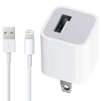 شارژ دیواری اورجینال iPhone 5W + کابل آیفونی