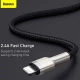 کابل آیفونی Baseus Cafule Series Metal CALJK-A 2.4A 1m