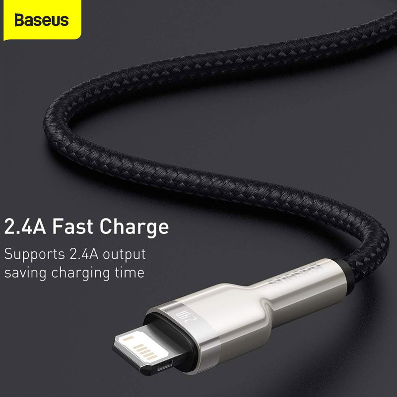 کابل آیفونی Baseus Cafule Series Metal CALJK-A 2.4A 1m