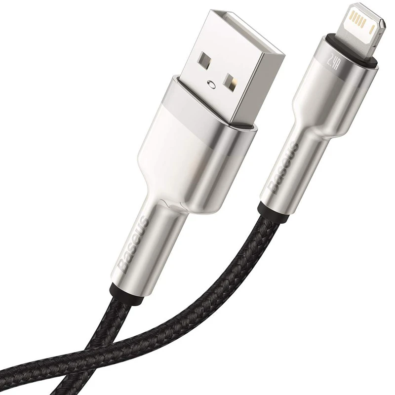 کابل آیفونی Baseus Cafule Series Metal CALJK-A 2.4A 1m