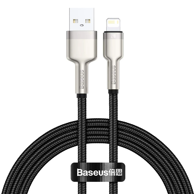 کابل آیفونی Baseus Cafule Series Metal CALJK-A 2.4A 1m