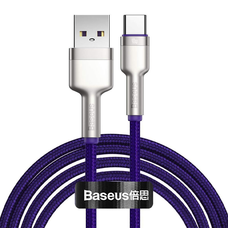 کابل فست شارژ Baseus Cafule CATJK-B 4A 40W Type-C 2m