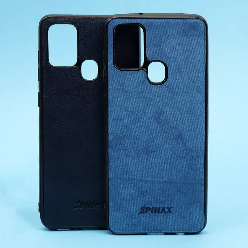 قاب چرمی آبی EPIMAX سامسونگ A21s
