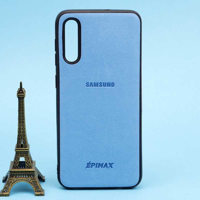 قاب چرمی آبی EPIMAX سامسونگ A30s / A50 / A50s