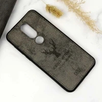قاب چرمی طرح گوزن Nokia 6.1 Plus خاکستری