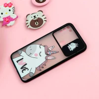 قاب سامسونگ Galaxy A11 طرح دار دخترانه سری B محافظ لنزدار کشویی