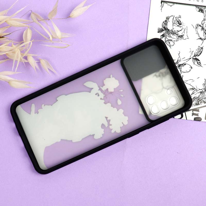 قاب محافظ لنز دار کشویی طرحدار دخترانه Samsung A31 سری B
