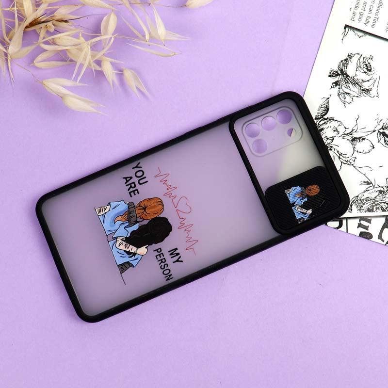 قاب سامسونگ Galaxy A31 طرح دار دخترانه سری B محافظ لنزدار کشویی