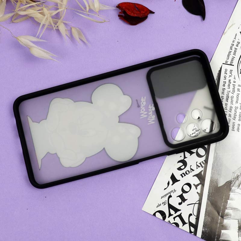 قاب سامسونگ Galaxy A32 4G طرح دار دخترانه سری B محافظ لنزدار کشویی