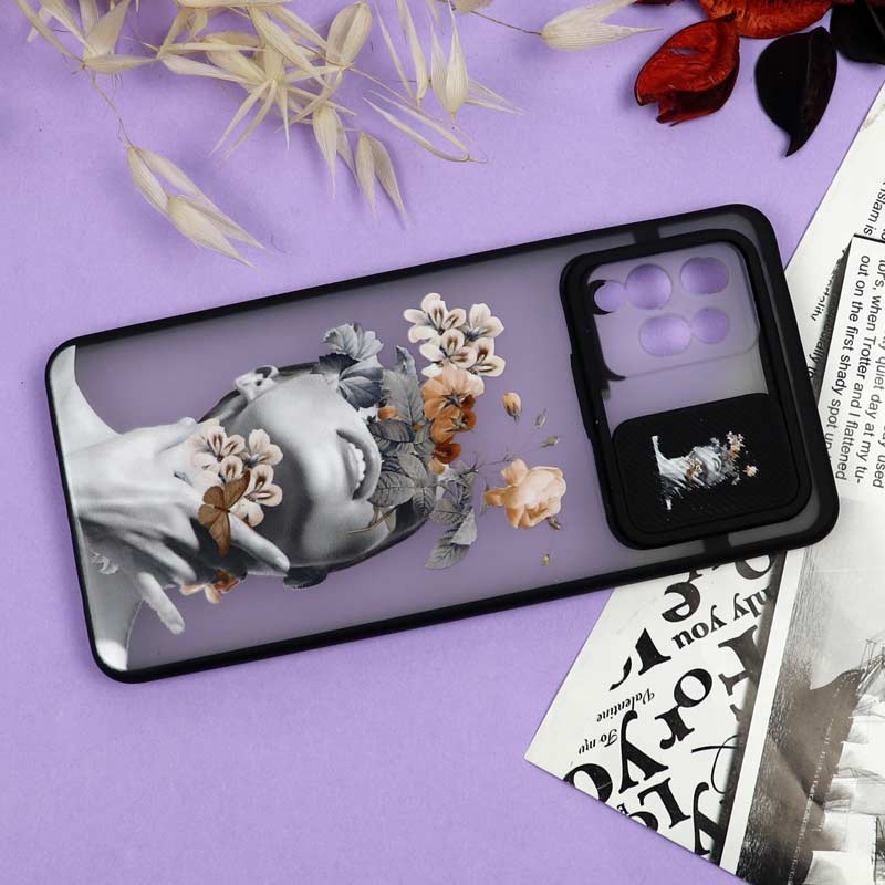 قاب محافظ لنز دار کشویی طرحدار دخترانه Samsung Galaxy A42 5G سری B