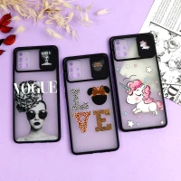 قاب سامسونگ Galaxy A71 طرح دار دخترانه سری B محافظ لنزدار کشویی