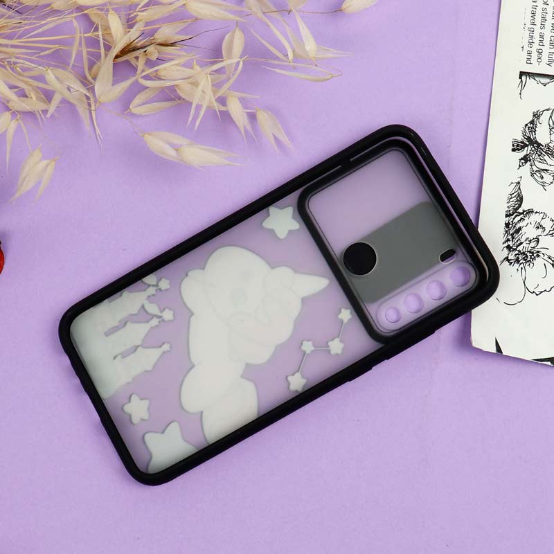 قاب سامسونگ Galaxy A72 طرح دار دخترانه سری B محافظ لنزدار کشویی