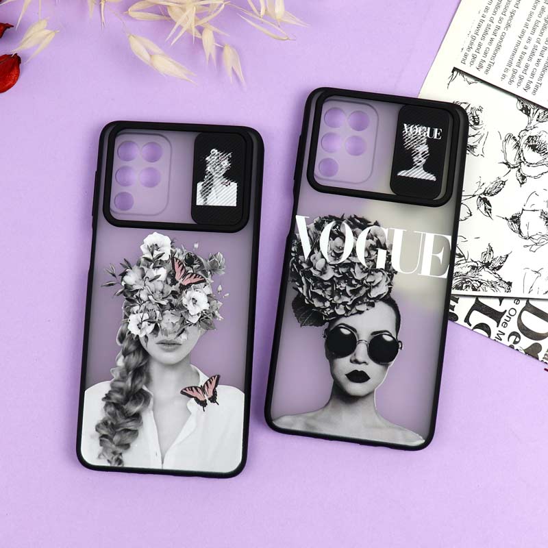 قاب سامسونگ Galaxy F62 / M62 طرح دار دخترانه سری B محافظ لنزدار کشویی