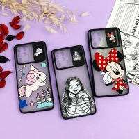 قاب سامسونگ Galaxy F62 / M62 طرح دار دخترانه سری B محافظ لنزدار کشویی