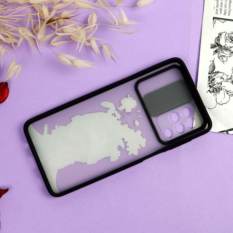 قاب سامسونگ Galaxy F62 / M62 طرح دار دخترانه سری B محافظ لنزدار کشویی