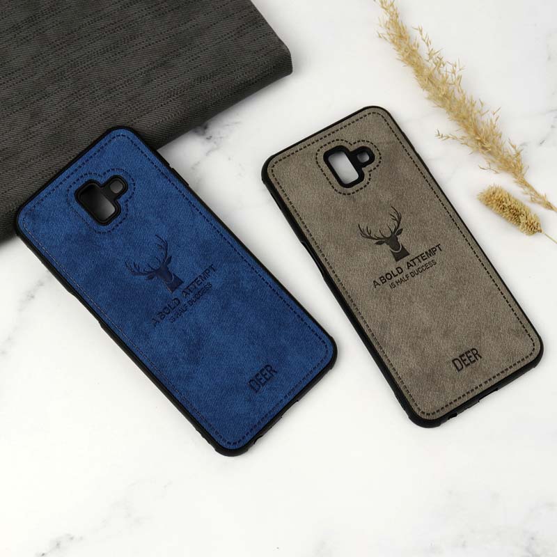 قاب چرمی طرح گوزن Samsung J6 Plus