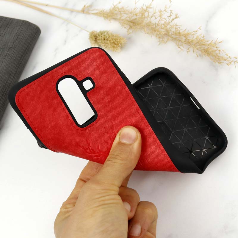 قاب چرمی سامسونگ Galaxy J8 طرح گوزن