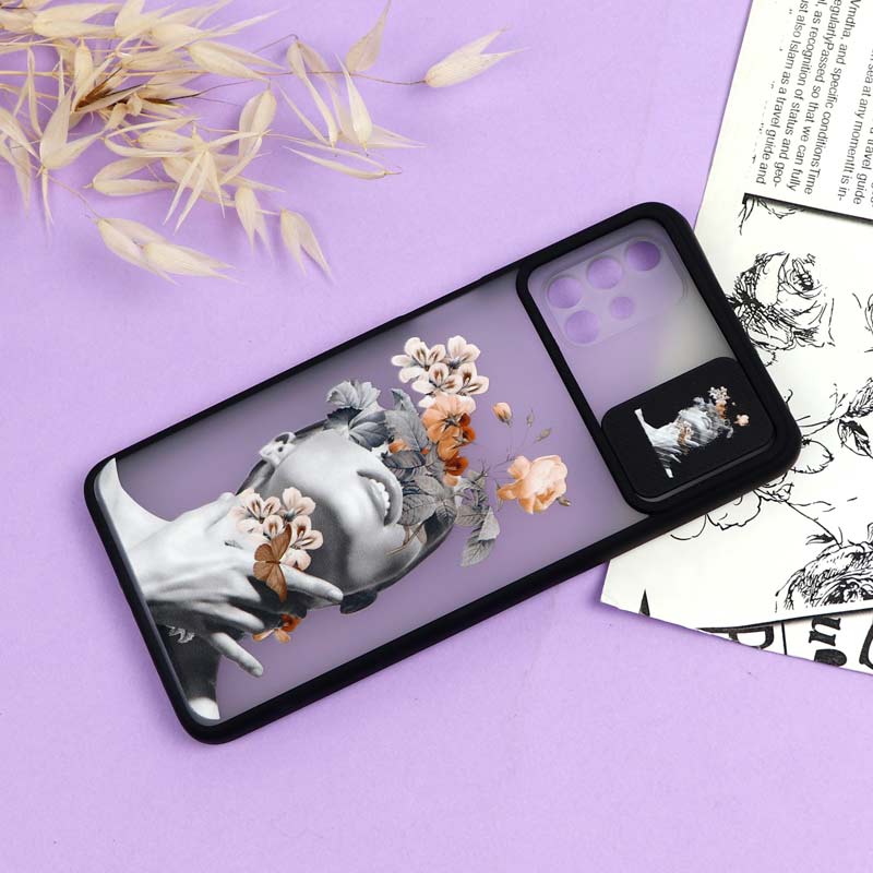 قاب محافظ لنز دار کشویی طرحدار دخترانه Samsung M51 سری B