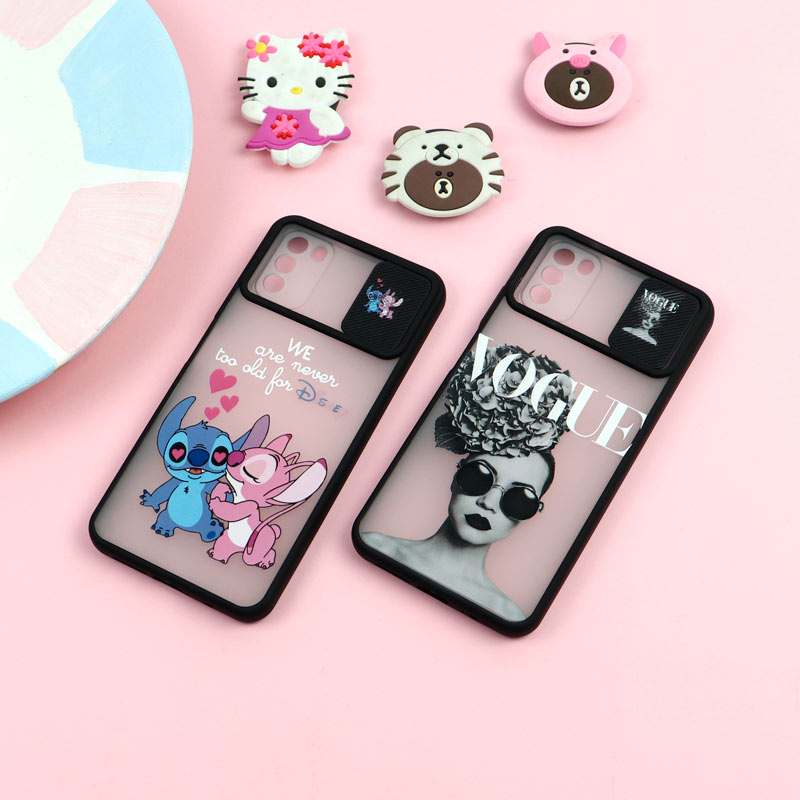 قاب محافظ لنز دار کشویی طرحدار دخترانه Xiaomi Poco M3 سری B