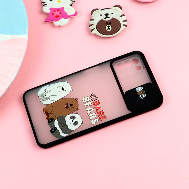 قاب محافظ لنز دار کشویی طرحدار دخترانه Xiaomi Poco M3 سری B