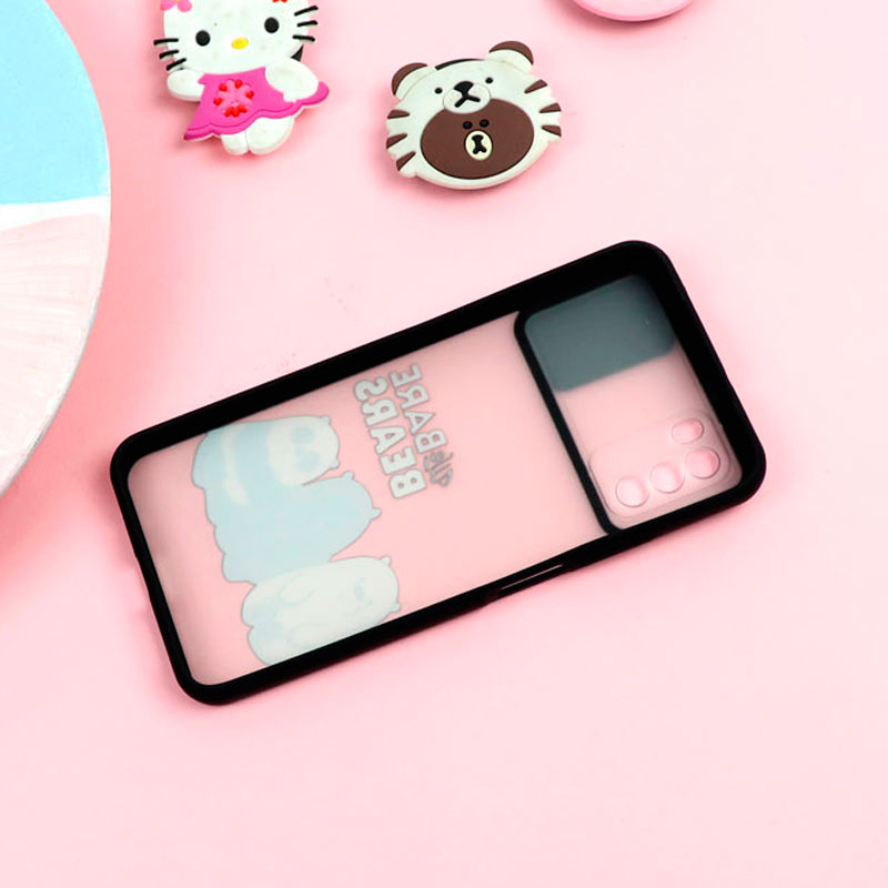 قاب محافظ لنز دار کشویی طرحدار دخترانه Xiaomi Poco M3 سری B