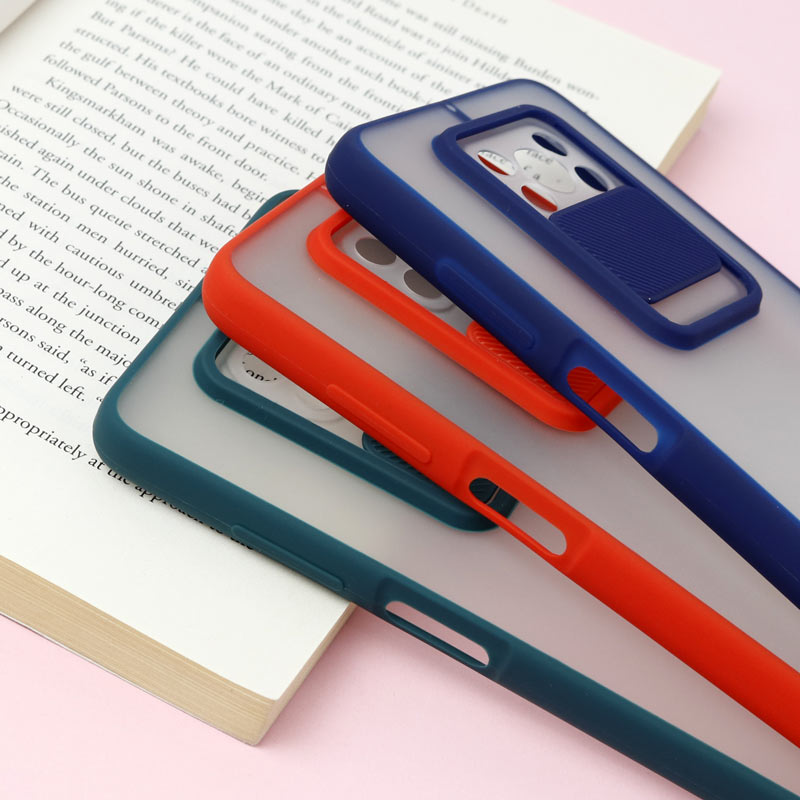 قاب PC مات محافظ لنز دار کشویی Xiaomi Poco x3/x3 NFC/x3 pro