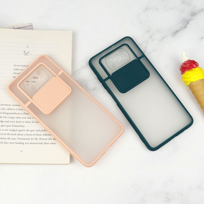 قاب PC مات محافظ لنز دار کشویی Xiaomi Poco x3/x3 NFC/x3 pro