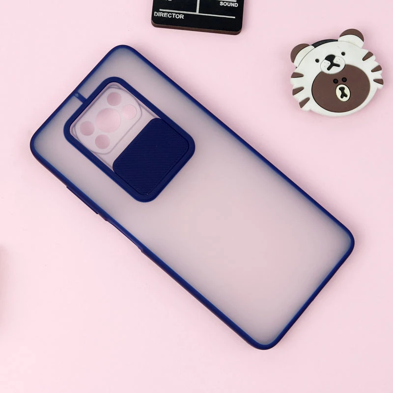 قاب PC مات محافظ لنز دار کشویی Xiaomi Poco x3/x3 NFC/x3 pro