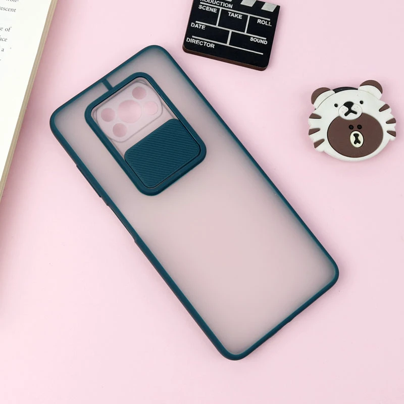 قاب PC مات محافظ لنز دار کشویی Xiaomi Poco x3/x3 NFC/x3 pro