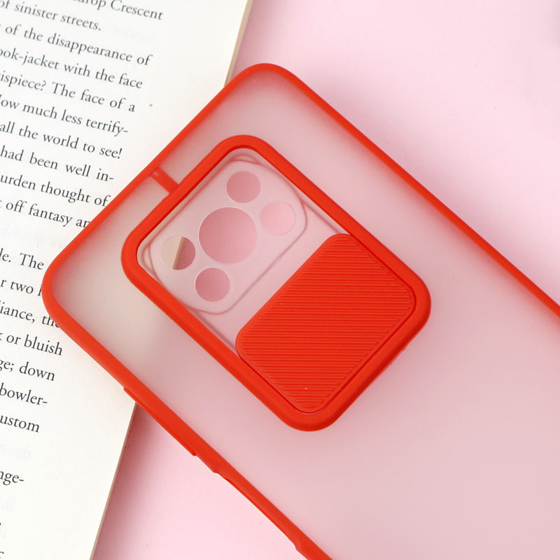 قاب PC مات محافظ لنز دار کشویی Xiaomi Poco x3/x3 NFC/x3 pro