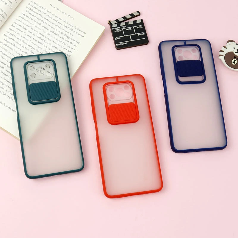 قاب PC مات محافظ لنز دار کشویی Xiaomi Poco x3/x3 NFC/x3 pro