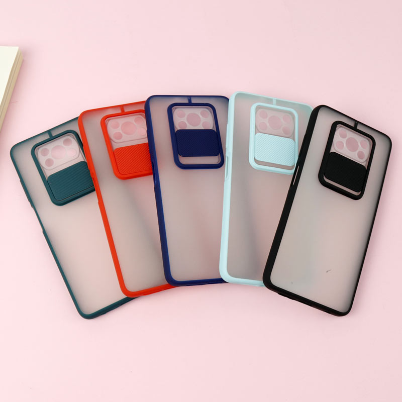 قاب PC مات محافظ لنز دار کشویی Xiaomi Poco x3/x3 NFC/x3 pro