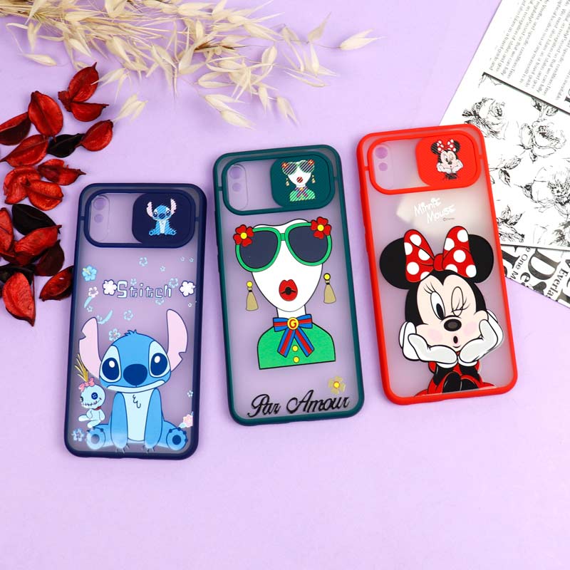 قاب محافظ لنز دار کشویی طرحدار دخترانه Xiaomi Redmi 9AT سری B