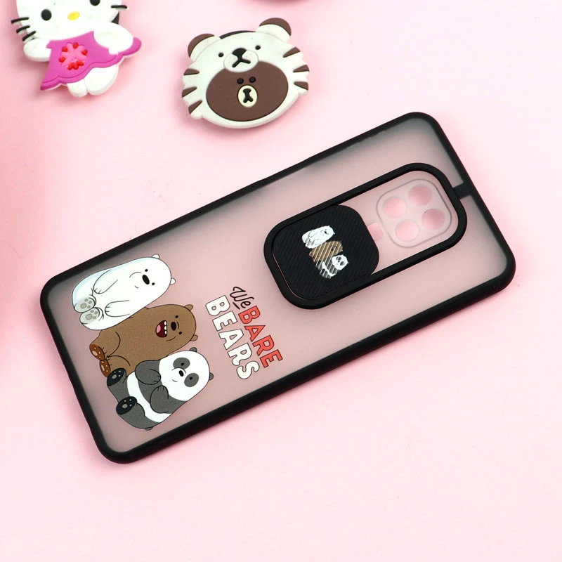 قاب شیائومی Redmi Note 9 Pro طرح دار دخترانه سری B محافظ لنزدار کشویی