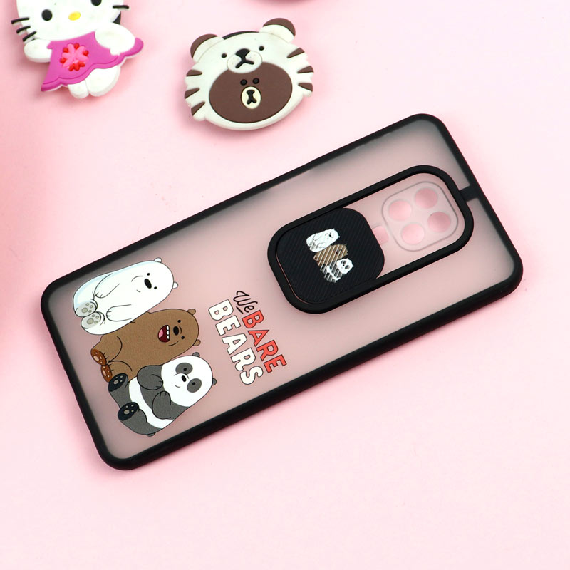 قاب محافظ لنز دار کشویی طرحدار دخترانه Xiaomi Redmi Note 9 Pro سری B